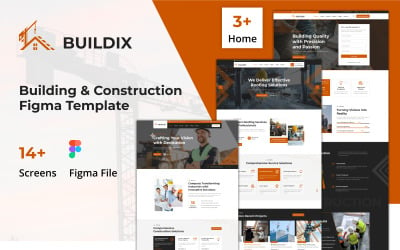 Buildix – Bouw &amp;amp; Gebouw Figma Template