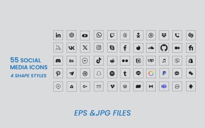 Popular Social Media Icons Pack