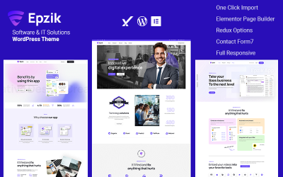 Epzik - Software &amp;amp; IT Solutions WordPress Theme