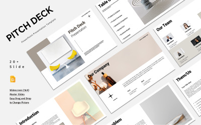 Pitch deck persoonlijk bedrijf google slide sjabloon