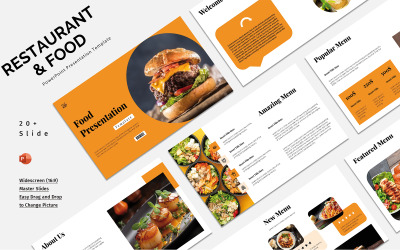 Restaurant and food PowerPoint presentation template