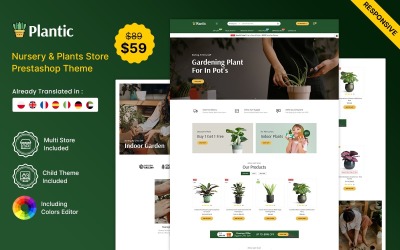 Plantic - Tema Prestashop per negozi di piante, agricoltura e vivai