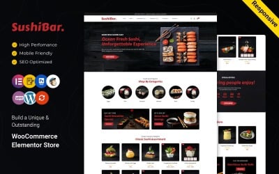 SushiBar - Sushi Bar Restaurants WooCommerce Elementor Theme