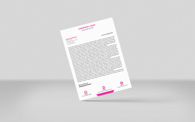 Creative Letterhead Minimal Style Template (1 color pink )