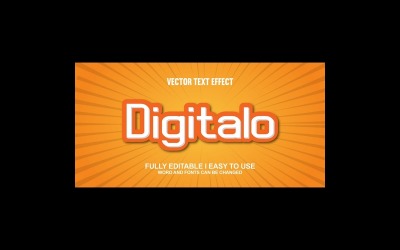 Digitalo Fully Editable Vector 3D Text Effect