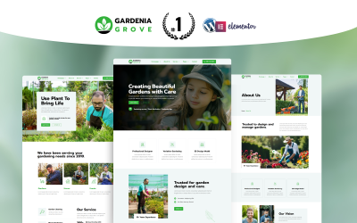 Gardenia - Tuinieren WordPress Elementor Template kit