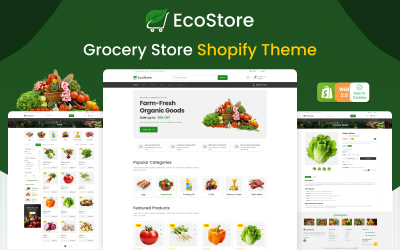 EcoStore – Das Shopify-Theme für den E-Commerce im Bereich Gemüse, Supermärkte und Biolebensmittel