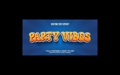 Party Vibes Fully Editable Vector 3D Text Effect