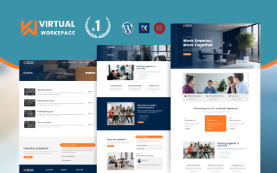 Virtual Workspace Remote Work Solutions WordPress Elementor Template