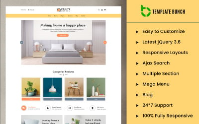 Vanity Decora – Responsives Shopify-Theme für E-Commerce