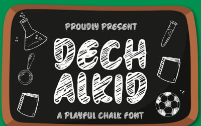 Dechalkid a Playful Chalk Font