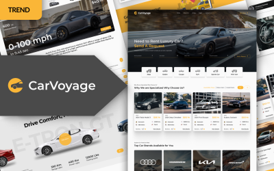 Carvoyage – HTML-шаблон оренди та бронювання автомобілів