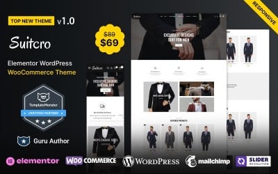 Suitcro — тема WooCommerce для мужских костюмов, блейзеров, свадеб и мужской моды