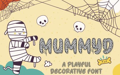 Mummyd a Playful Decorative Font