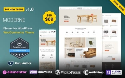 Moderne - Thème WooCommerce pour meubles et décoration d&amp;#39;intérieur et éclairage