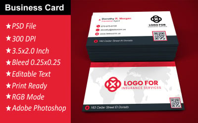 Business Card Template - E-card Template with Customizable Designs - 711