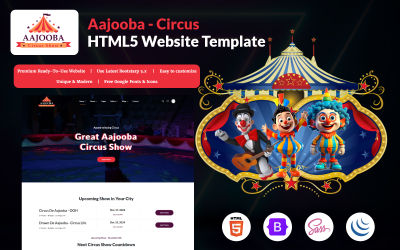 Aajooba - Modelo de site HTML5 de circo