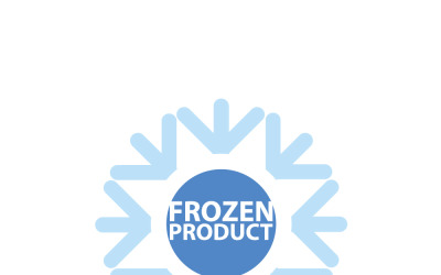 Blue frozen product. Food logo