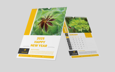 Wandkalender 2025 | Modern sjabloonontwerp