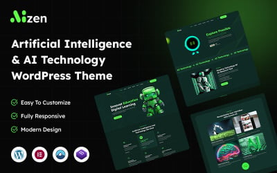 Aizen – Artificial Intelligence &amp;amp; AI Technology WordPress Theme