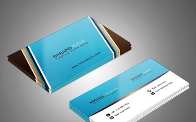 New business card template. Modern business card design FREE.