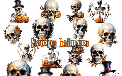 Skeleton Halloween Clipart