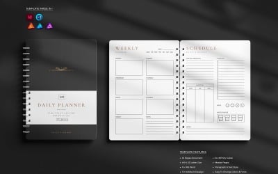 Daily Planner Mall för InDesign, MSWord