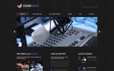 Recording Studio Responsive Joomla Template