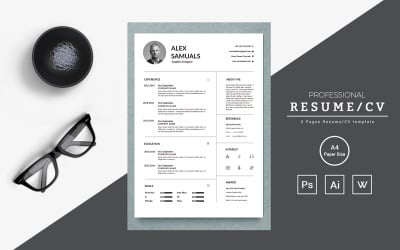 Alex Samuals Clean and ats  Resume template