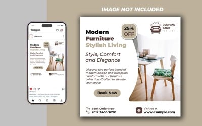 Interior Furniture Social Media Post - Suitable for Multiple Platforms - 006