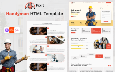 Fixit – Ezermester javítási szolgáltatások HTML-sablonja