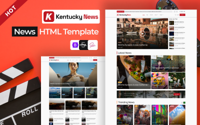 Kentucky News - Modèle HTML d&amp;#39;actualités, de blogs et de magazines