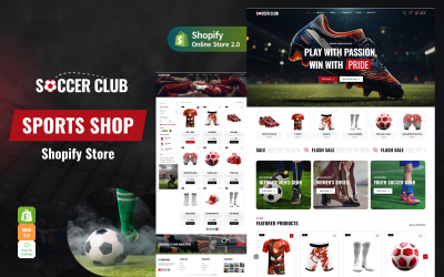 Fotbalový klub - Fotbalový a fotbalový sportovní obchod Shopify Theme