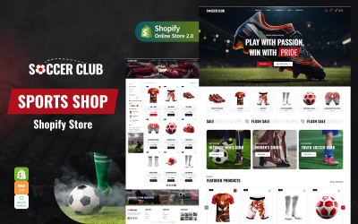 Fotbollsklubb - Fotbolls- och fotbollssportbutik Shopify-tema