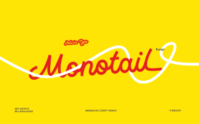 Monotail Script | Monoline Font Family