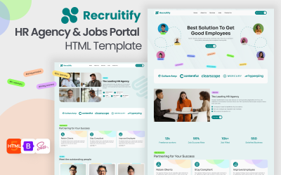 Recruitify - Carrièreportaal en HTML-sjabloon voor werkzoekenden