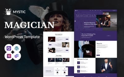 Mystic - Magician &amp;amp; Entertainment Booking WordPress Elementor Theme