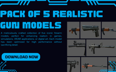 Modern Weapon Gun Pack in 3d