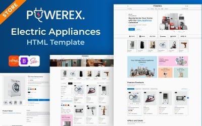 PowerEx - Loja de ferramentas e eletrodomésticos HTML Modelo de site