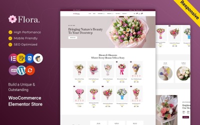 Flora - Blomsterbutik och Florist WooCommerce-tema