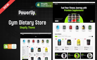 Powerup – Shopify-Theme für Nahrungsergänzungsmittel für Fitnessstudio und Fitness