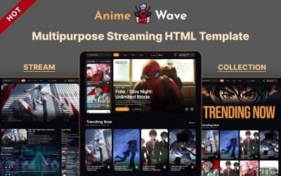 Anime Wave – HTML-Website-Vorlage für Anime-, Manga- und K-Pop-Filme