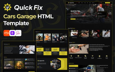 Quick Fix - Bilreparationer och biltjänster HTML5-mall Multipurpose