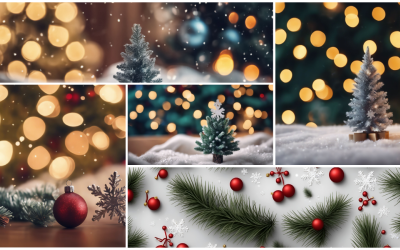 10 Weihnachtshintergrund mit Schneeflocken und Weihnachtsbaum 2025 Designs