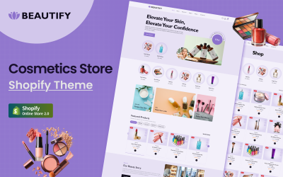 Beautify - Skin Care &amp;amp; Cosmetics Store Shopify-tema