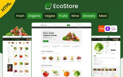 EcoStore – internetový obchod s potravinami a biopotraviny HTML šablona webových stránek