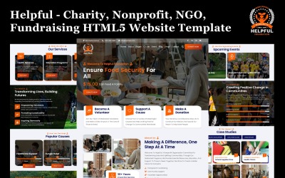 Hasznos – jótékonysági, nonprofit, civil szervezet, adománygyűjtő HTML5 webhelysablon