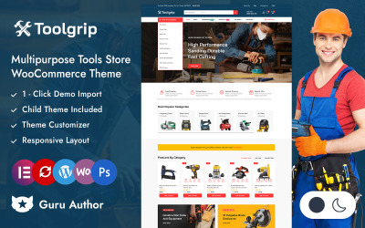 Toolgrip - Mehrzweck-Werkzeugladen Elementor WooCommerce Responsive Theme