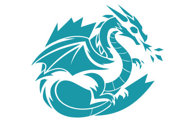 A logo of a  ice dragon illustration