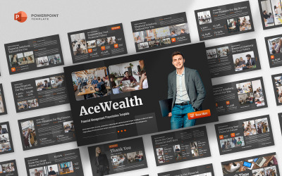 Acewealth - Powerpoint-sjabloon voor financieel bedrijf